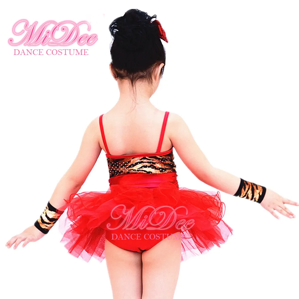 Rhinestone Leopard Animal Prints Tutu Dresses