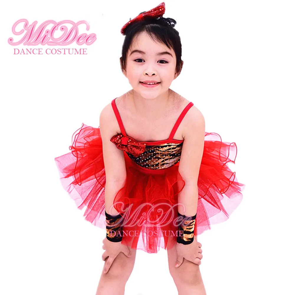 Rhinestone Leopard Animal Prints Tutu Dresses