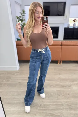 Rubies & Honey High Rise Wide Leg Denim Joggers