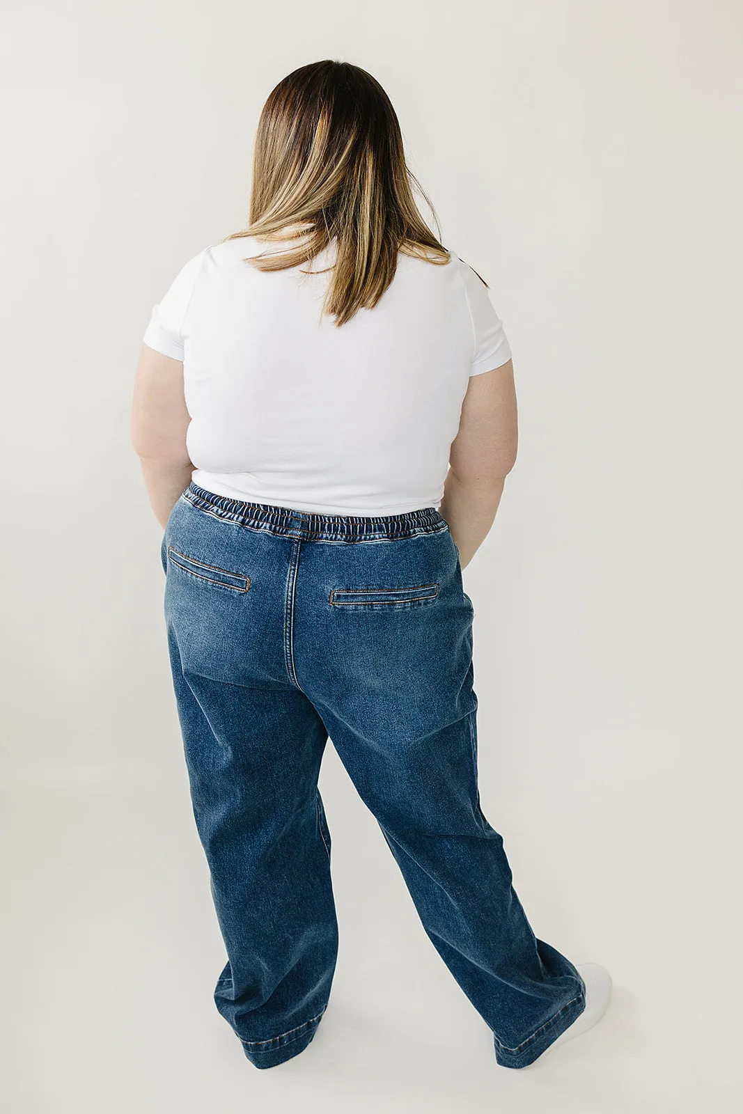 Rubies & Honey High Rise Wide Leg Denim Joggers