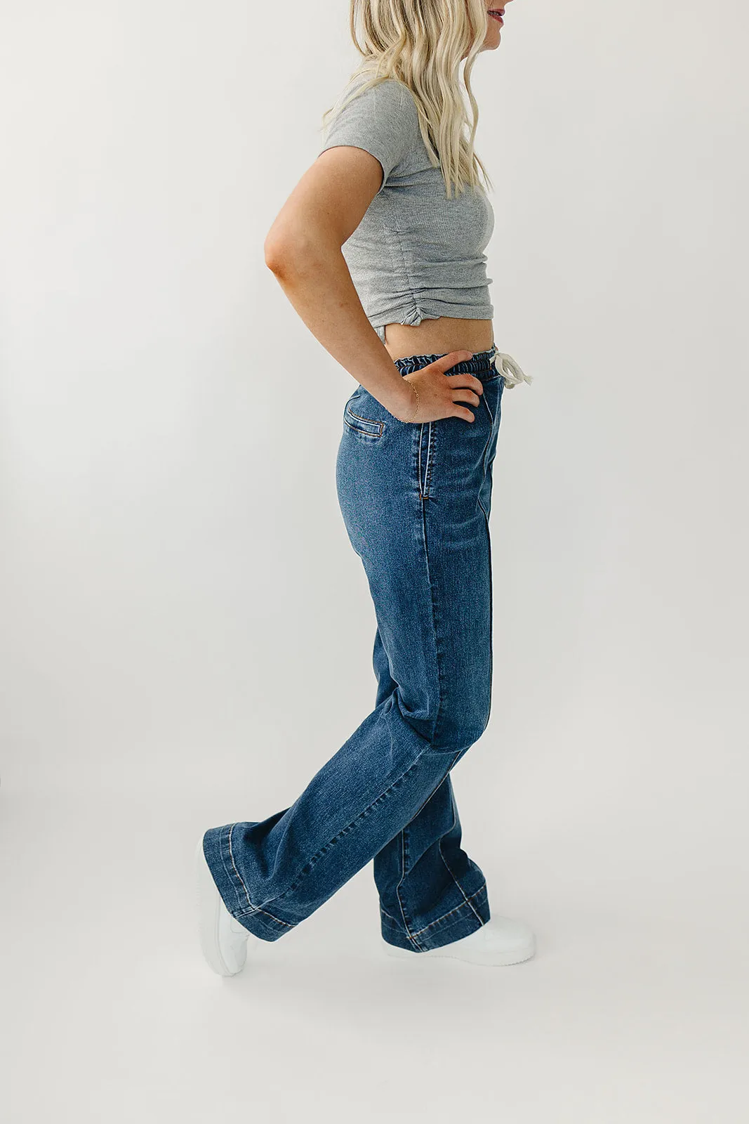 Rubies & Honey High Rise Wide Leg Denim Joggers