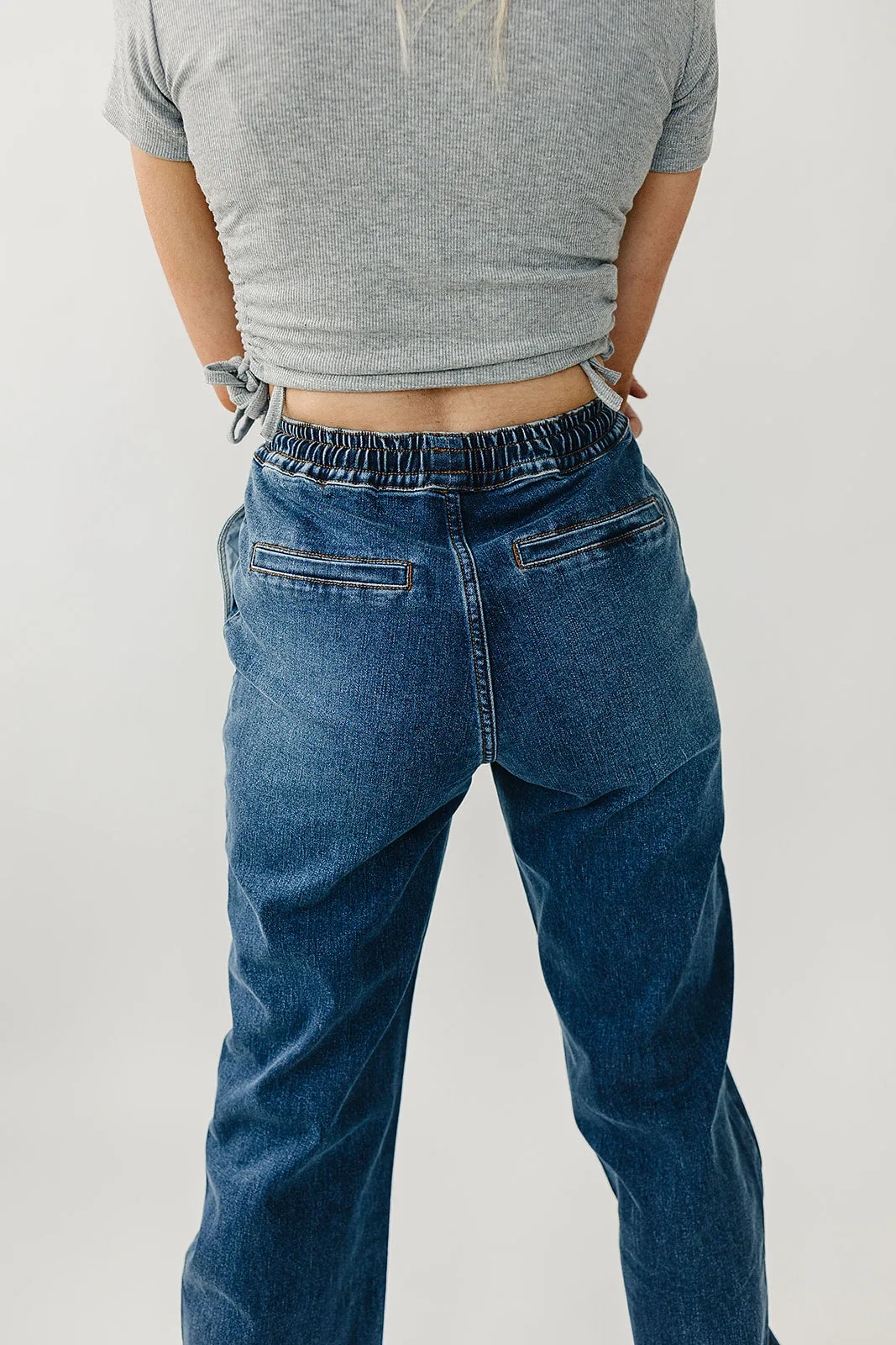 Rubies & Honey High Rise Wide Leg Denim Joggers