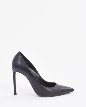 Saint Laurent Black Leather Anja Pumps - 38.5