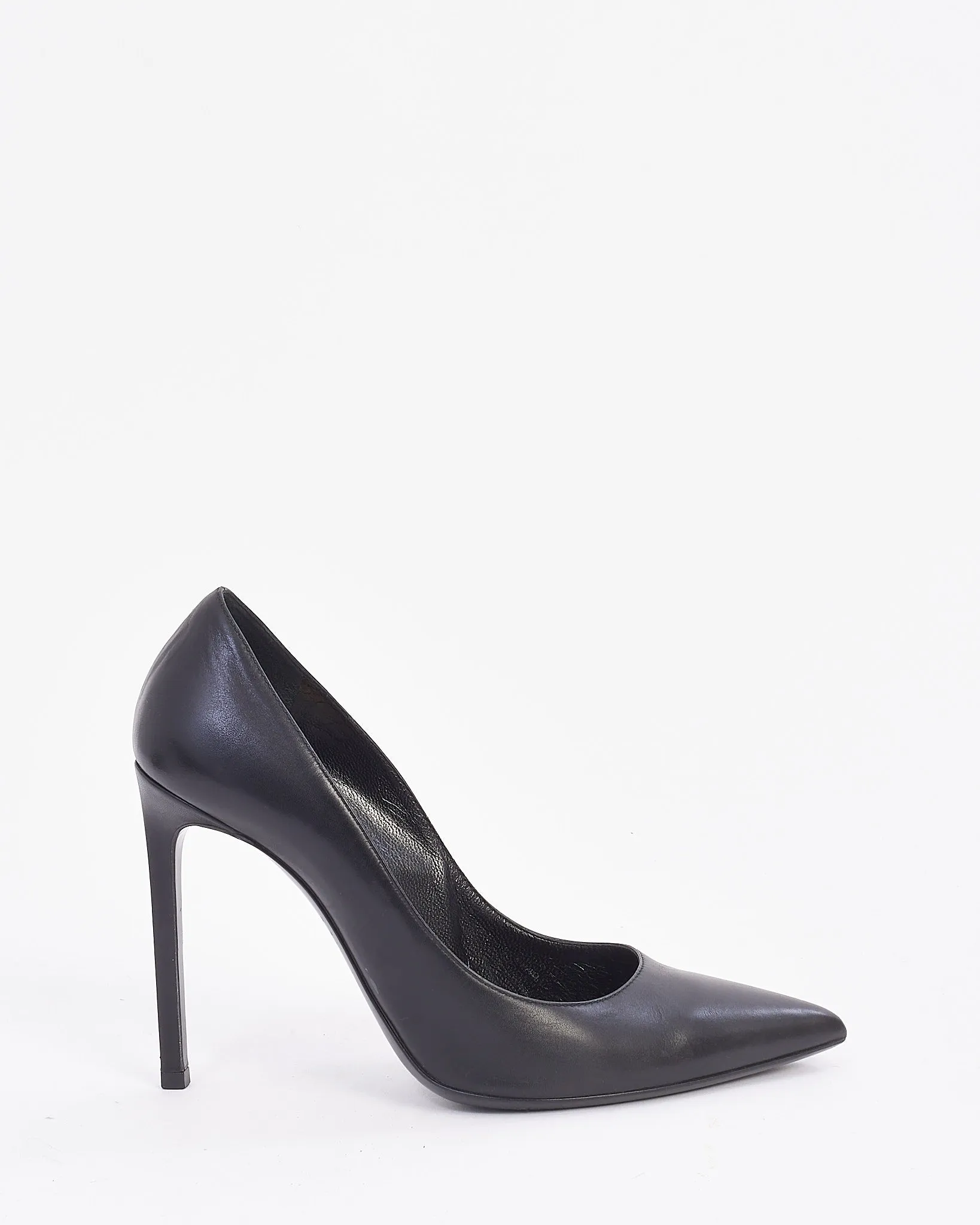 Saint Laurent Black Leather Anja Pumps - 38.5