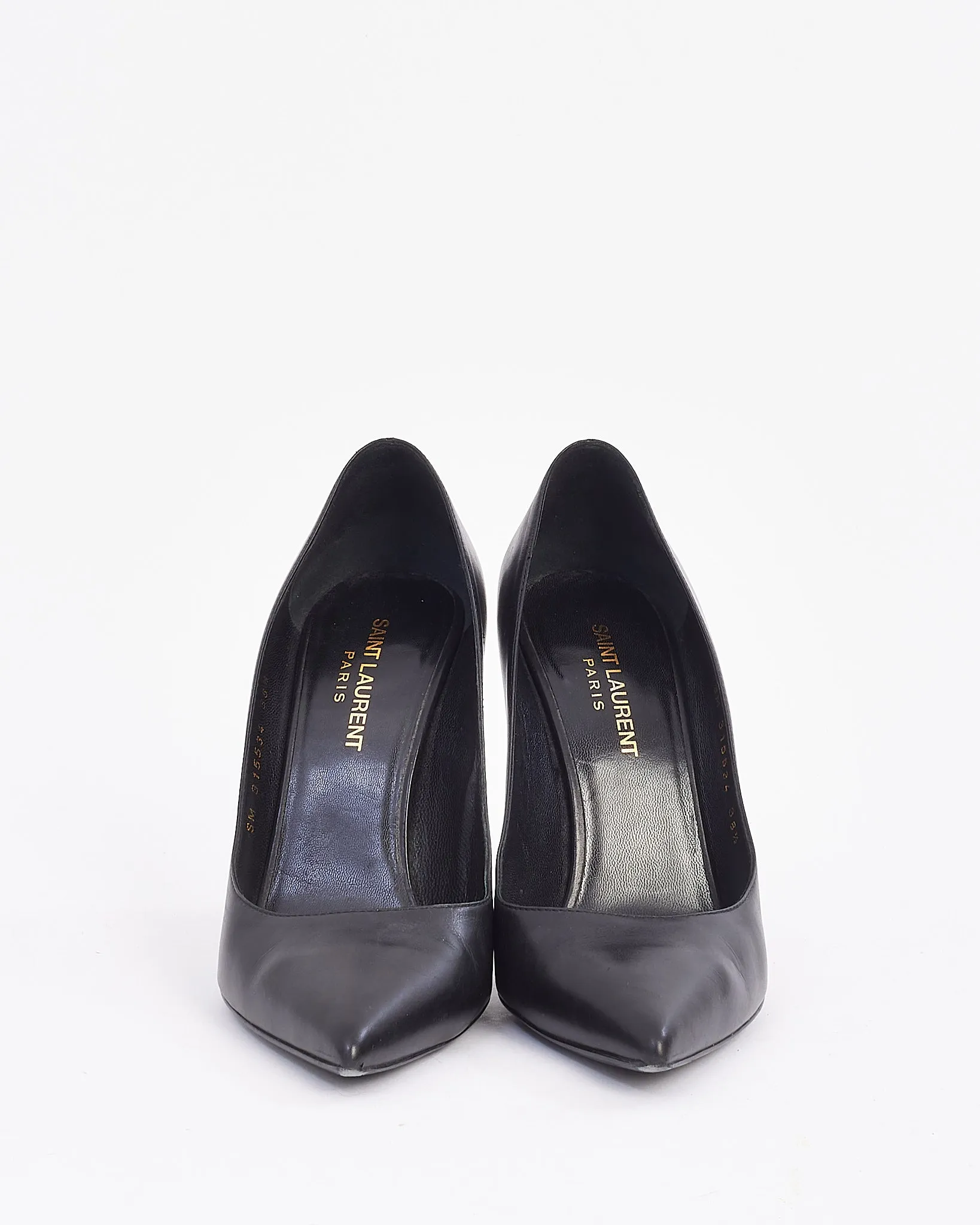 Saint Laurent Black Leather Anja Pumps - 38.5