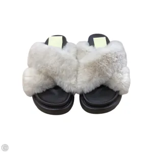 Sandals Flats By H&m In Black & Cream, Size: 7.5