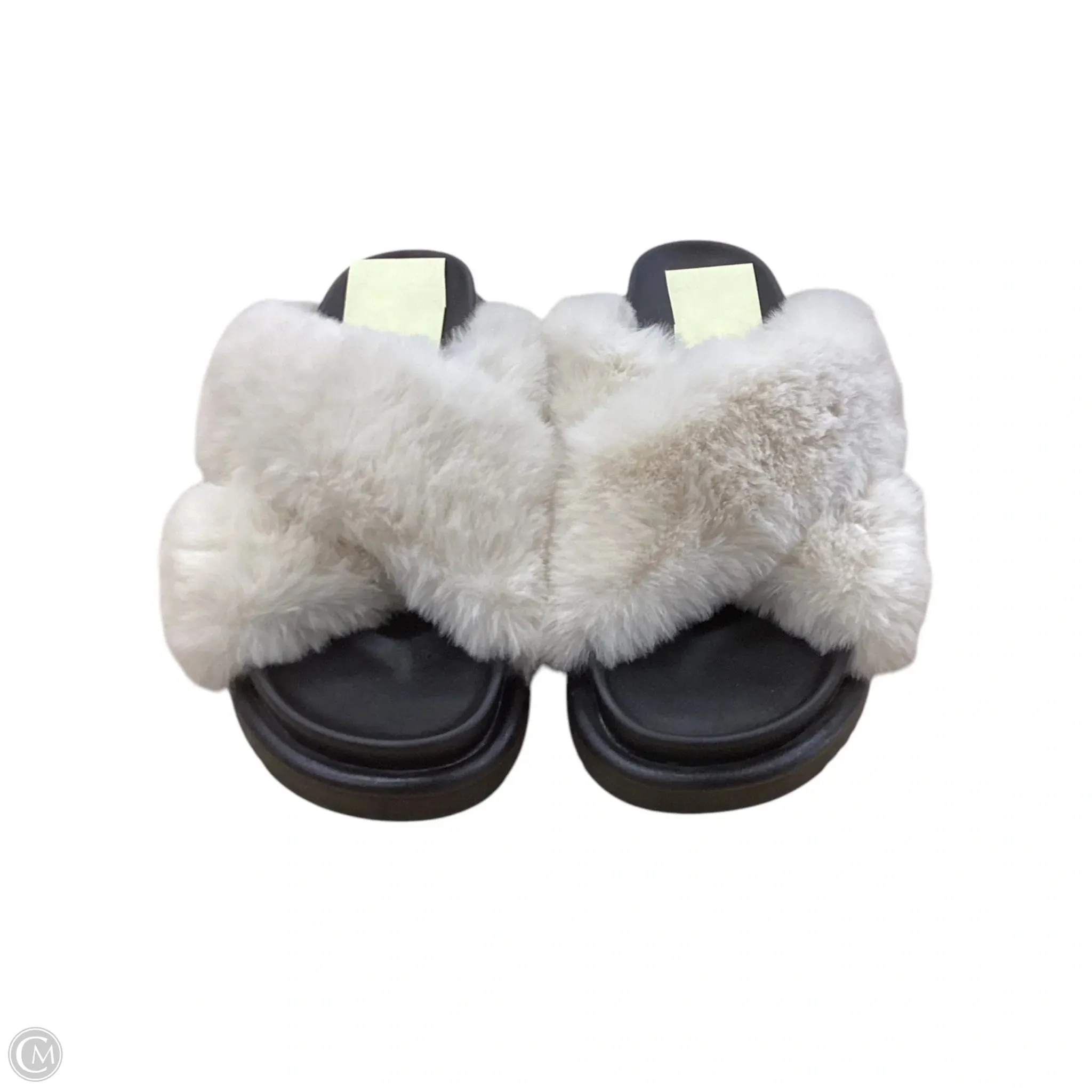 Sandals Flats By H&m In Black & Cream, Size: 7.5