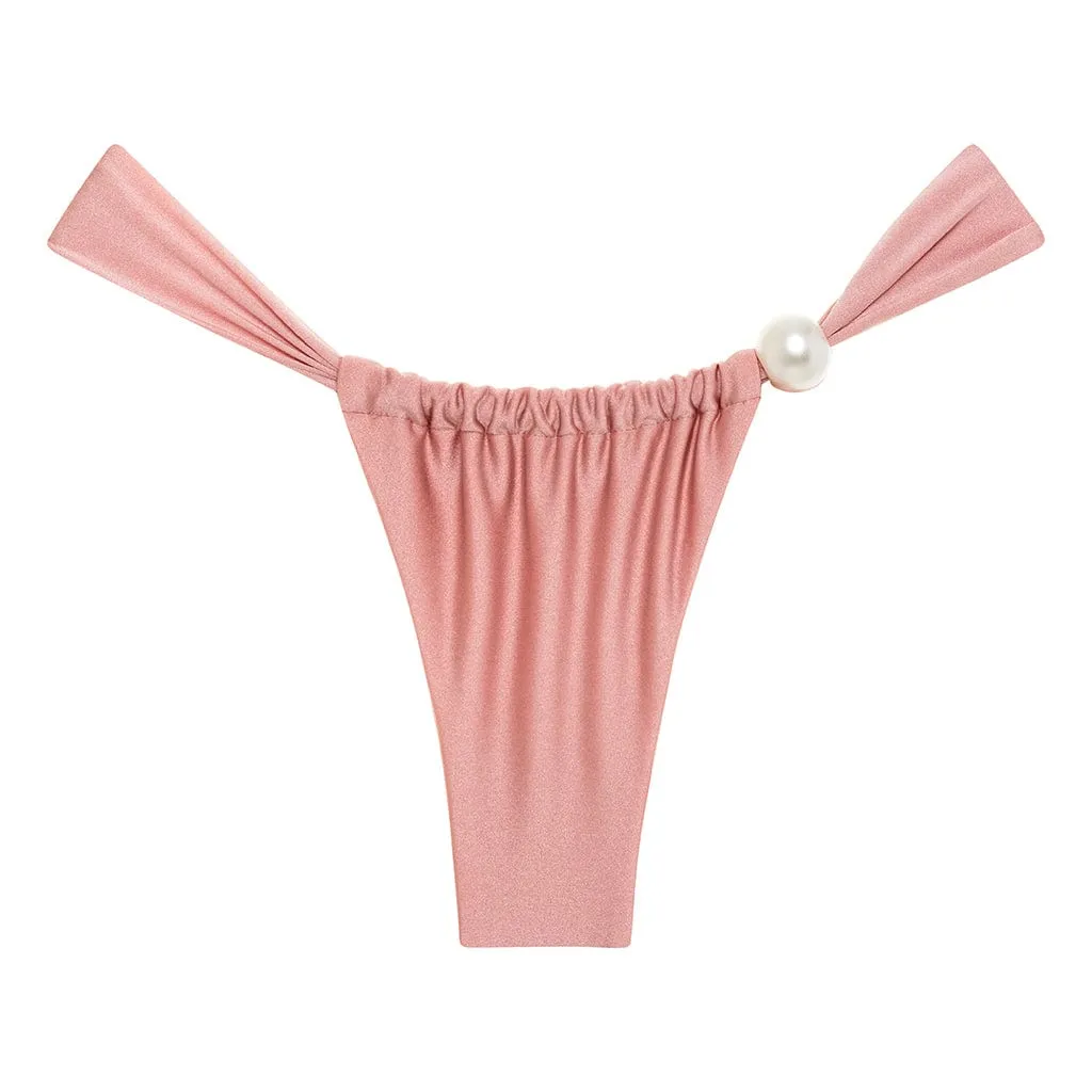 Satin Rose Sandra Pearl Bikini Bottom