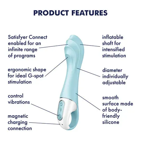 Satisfyer - Air Pump Vibrator 5  Blue