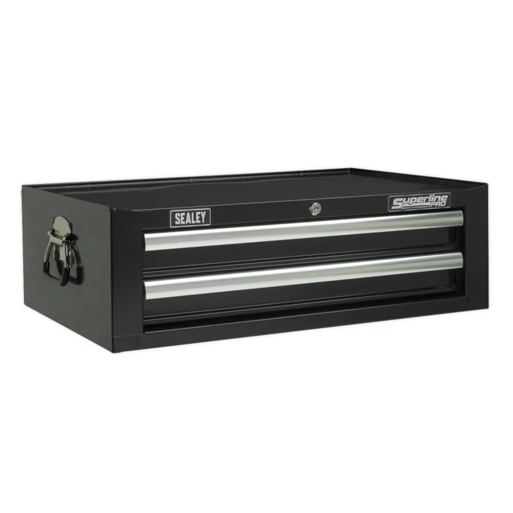Sealey 2 Drawer Mid-Box with Ball-Bearing Slides - Black - D