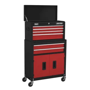 Sealey 6 Drawer Topchest & Rollcab Combination - Red - C