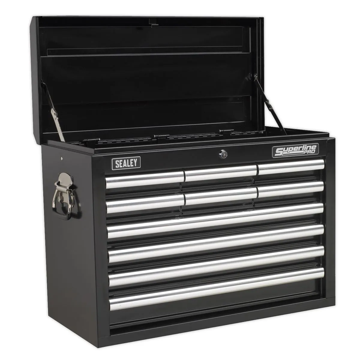 Sealey Superline Pro Topchest 10 Drawer with Ball-Bearing Slides - Black