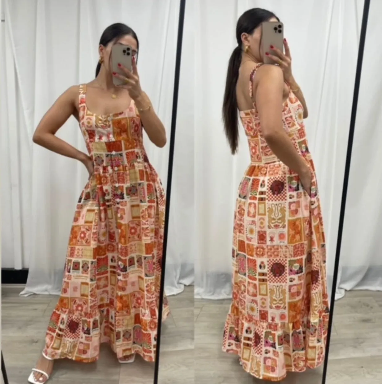 Sienna Sunset Maxi Dress-Orange