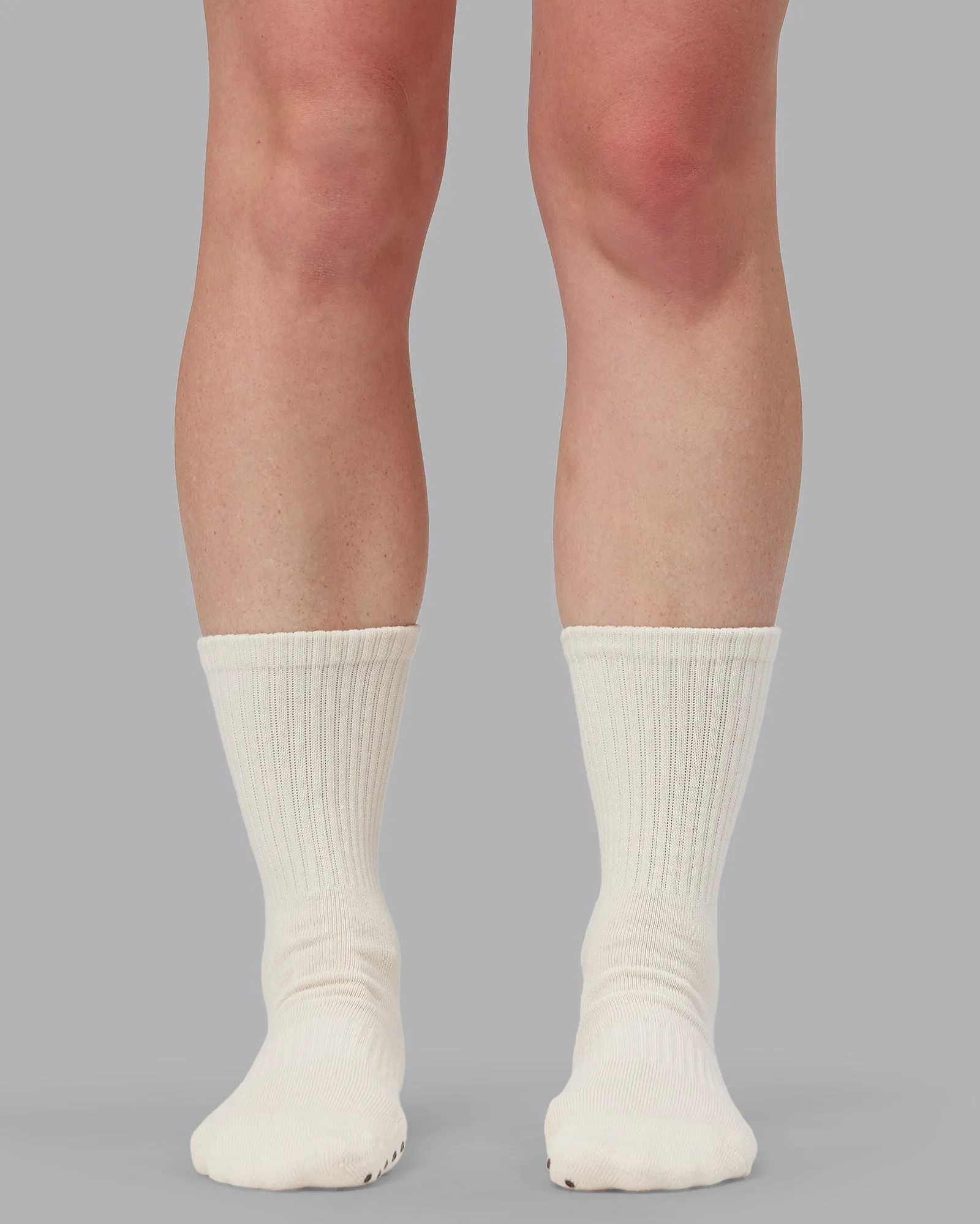 Signal Crew Pilates Grip Sock - Off White-Chocolate Martini