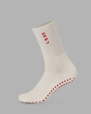 Signal Crew Pilates Grip Socks - Ivory