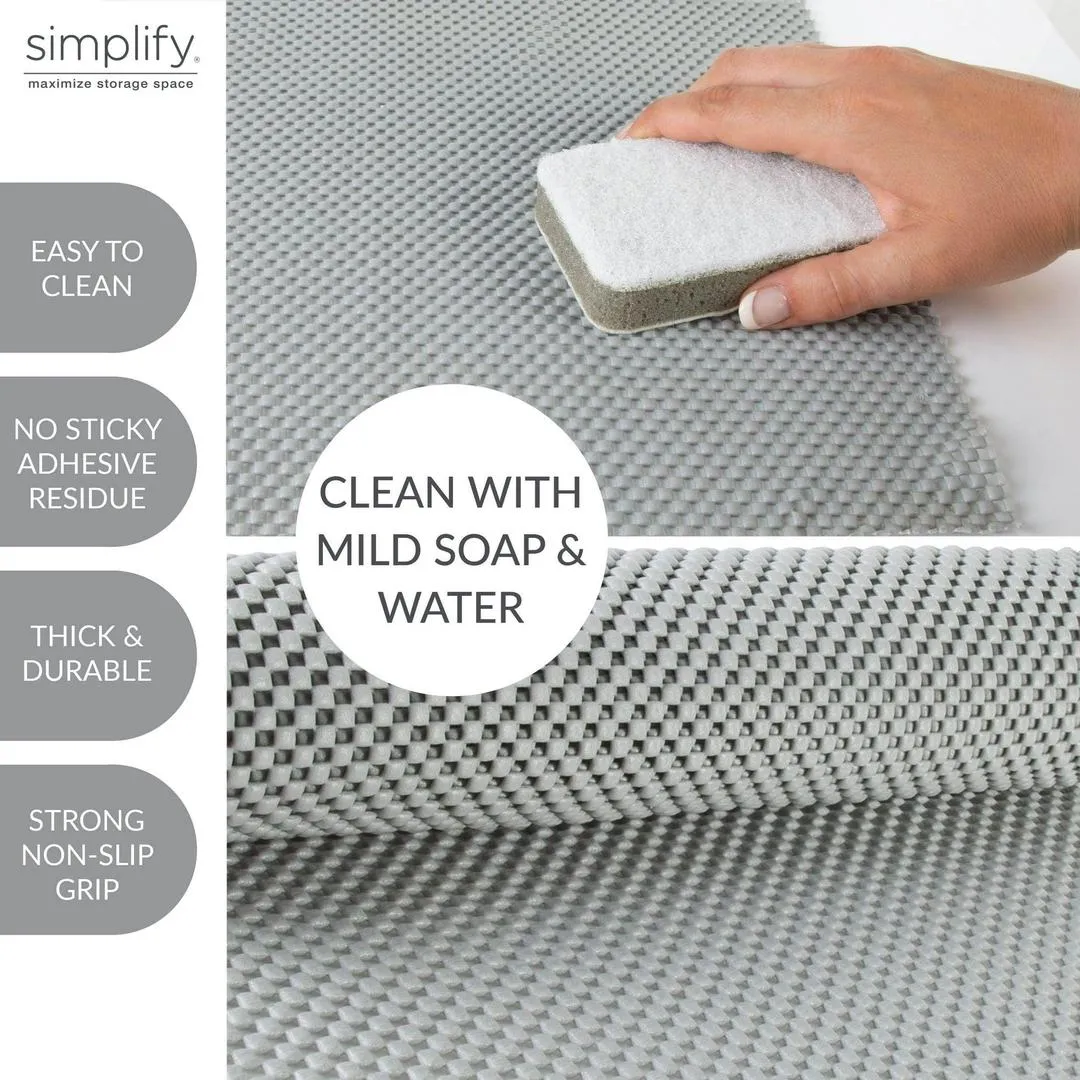 Simplify 5FT Roll Heavy Duty Grip Liner in Grey PVC