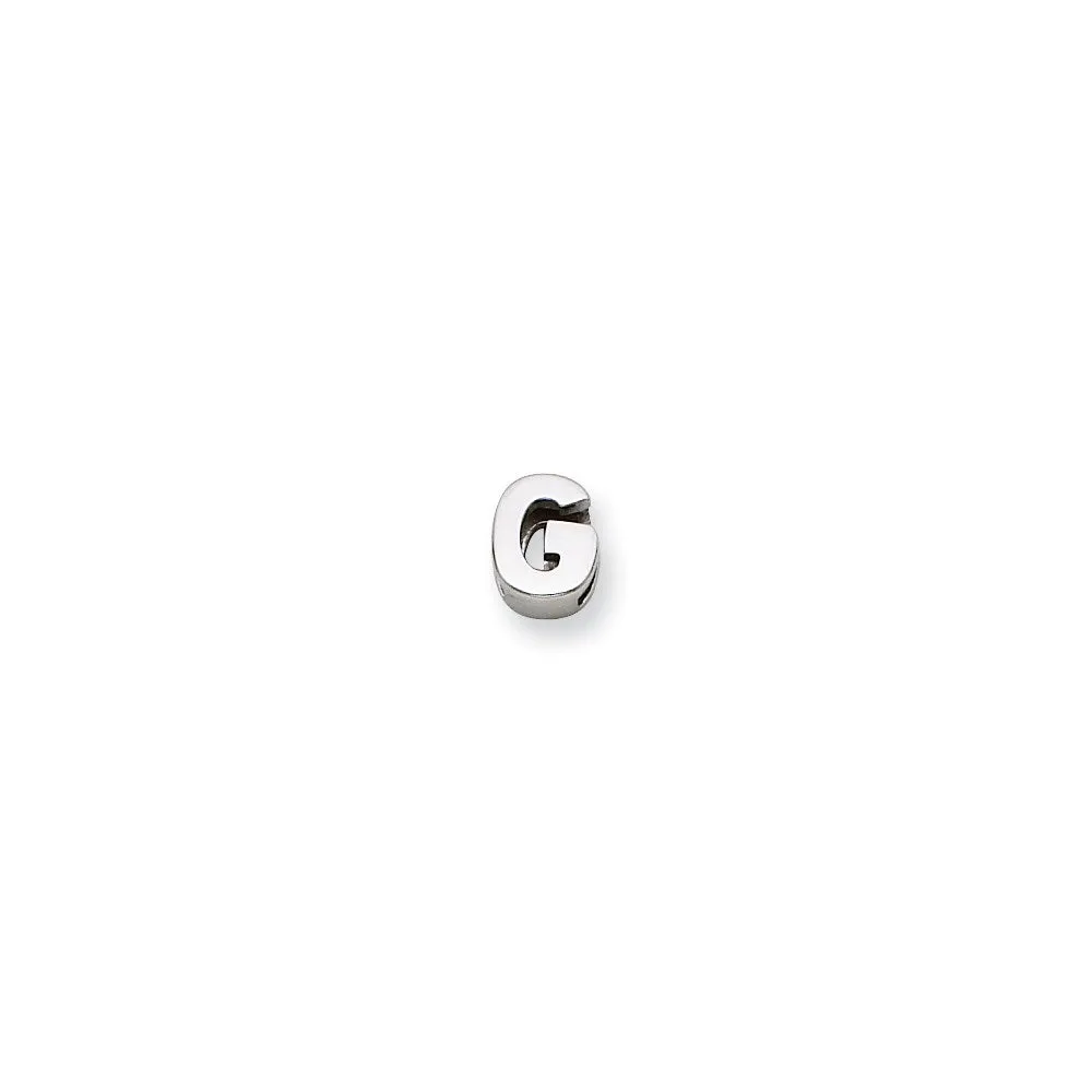 Sterling Silver Polished G Initial Slide