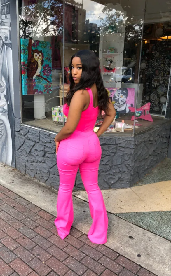 Super-Stretchy Flares (NEON PINK)
