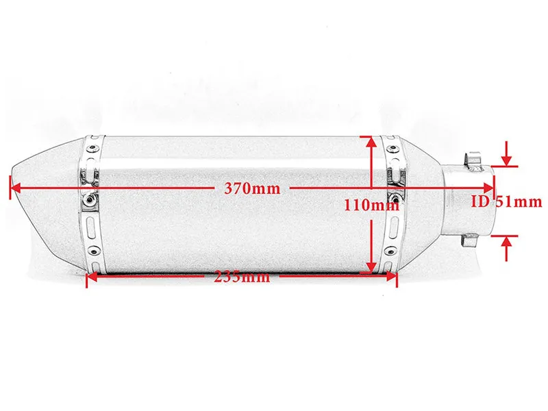 Suzuki Yamaha Honda Kawasaki Motorcycle Slip-On Exhaust Muffler