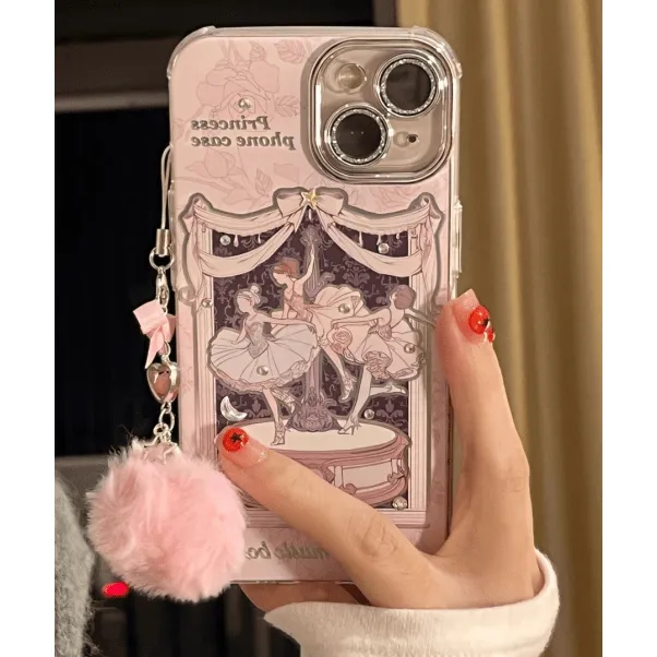 Sweet Dancing Ballet Princess iPhone Case With Accessories
