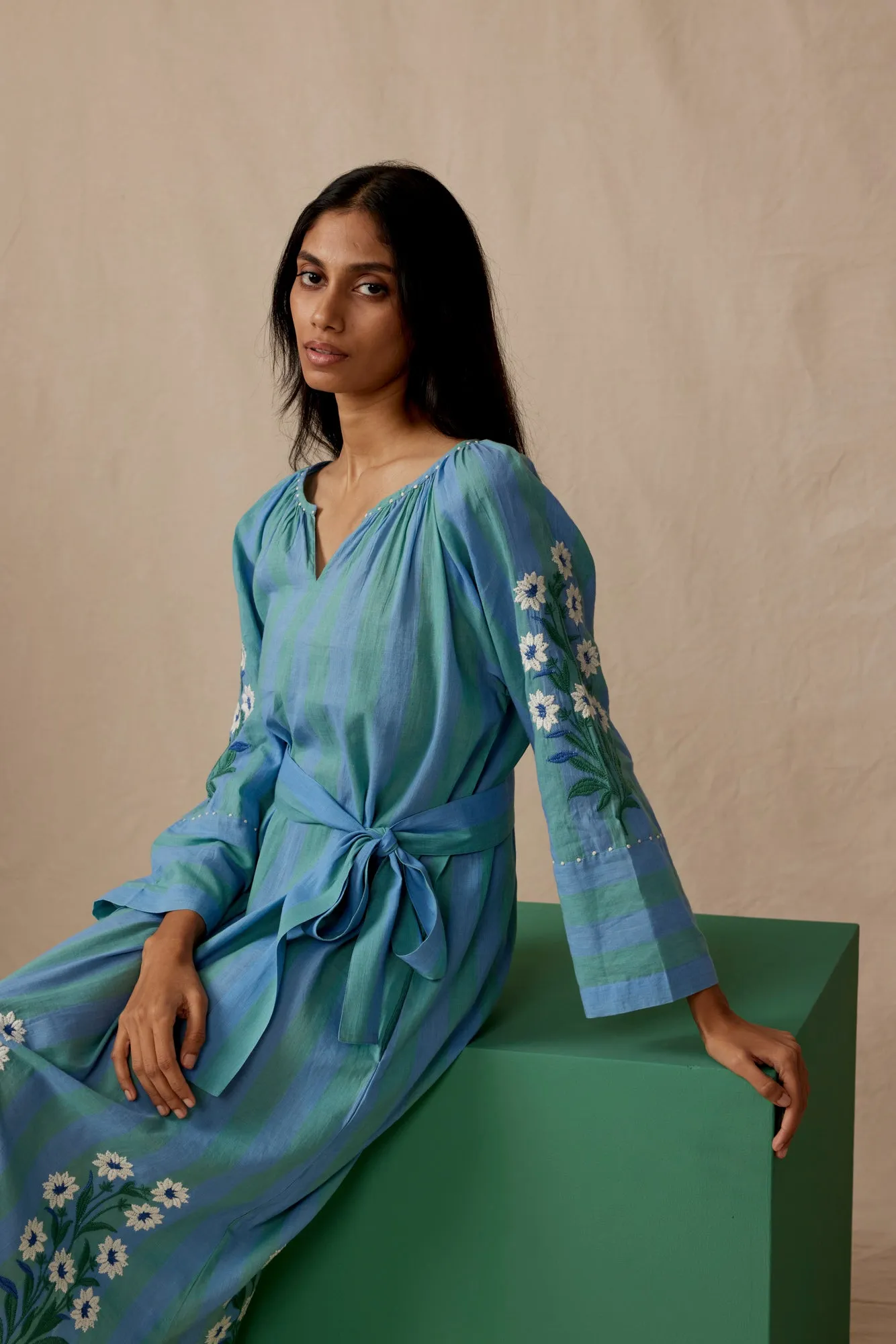 Symi Kaftan in Aegean Daises