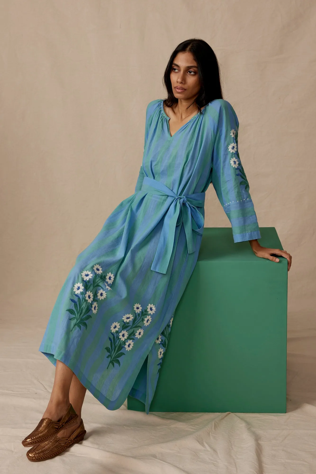 Symi Kaftan in Aegean Daises