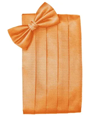 Tangerine Herringbone Kids Cummerbund