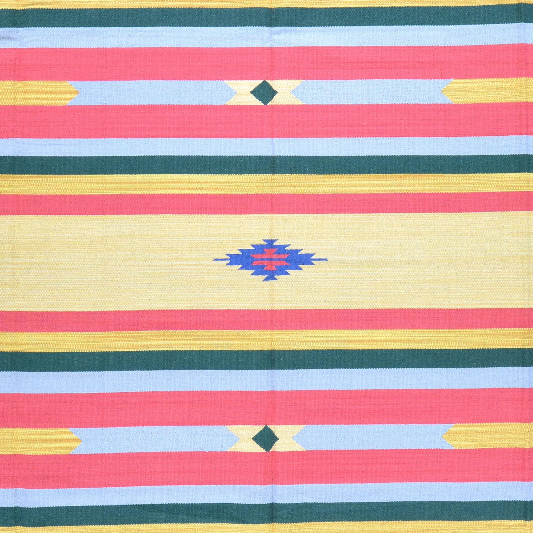 Tribal Handmade Southwestern Style Cotton Rug (Size 8.8 X 12.1) Cwral-6873
