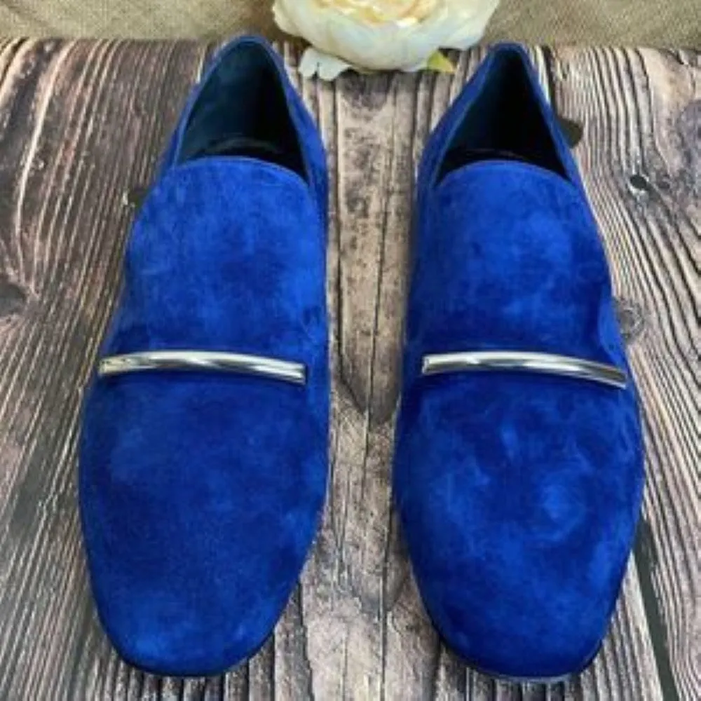Via Spiga  Pop-blue Suede Tallis Flat Loafers 5.5