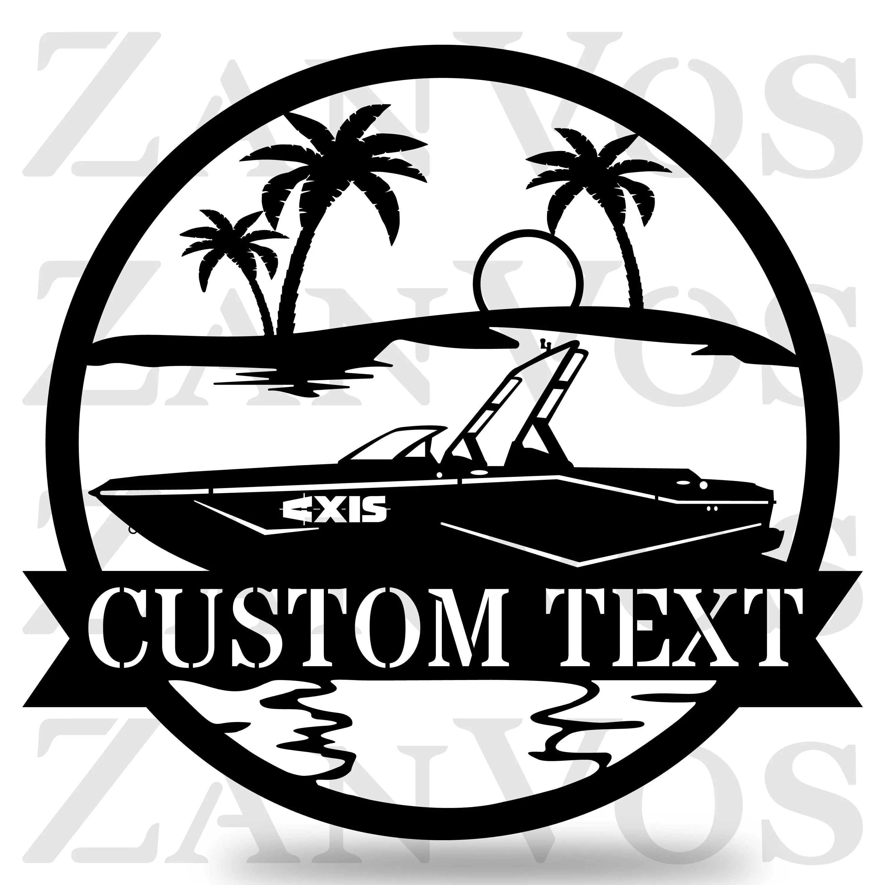 Wake Boat Monogram
