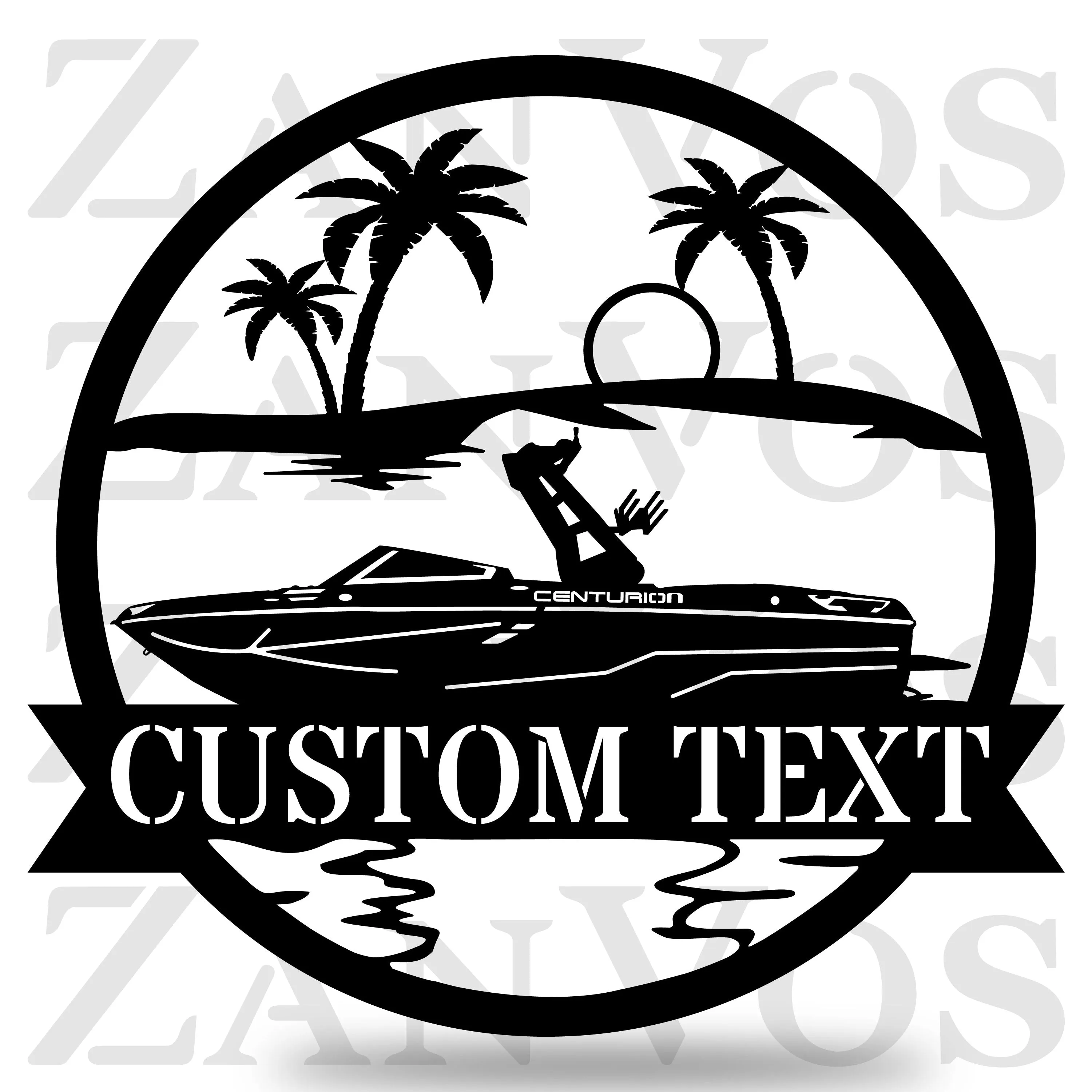 Wake Boat Monogram