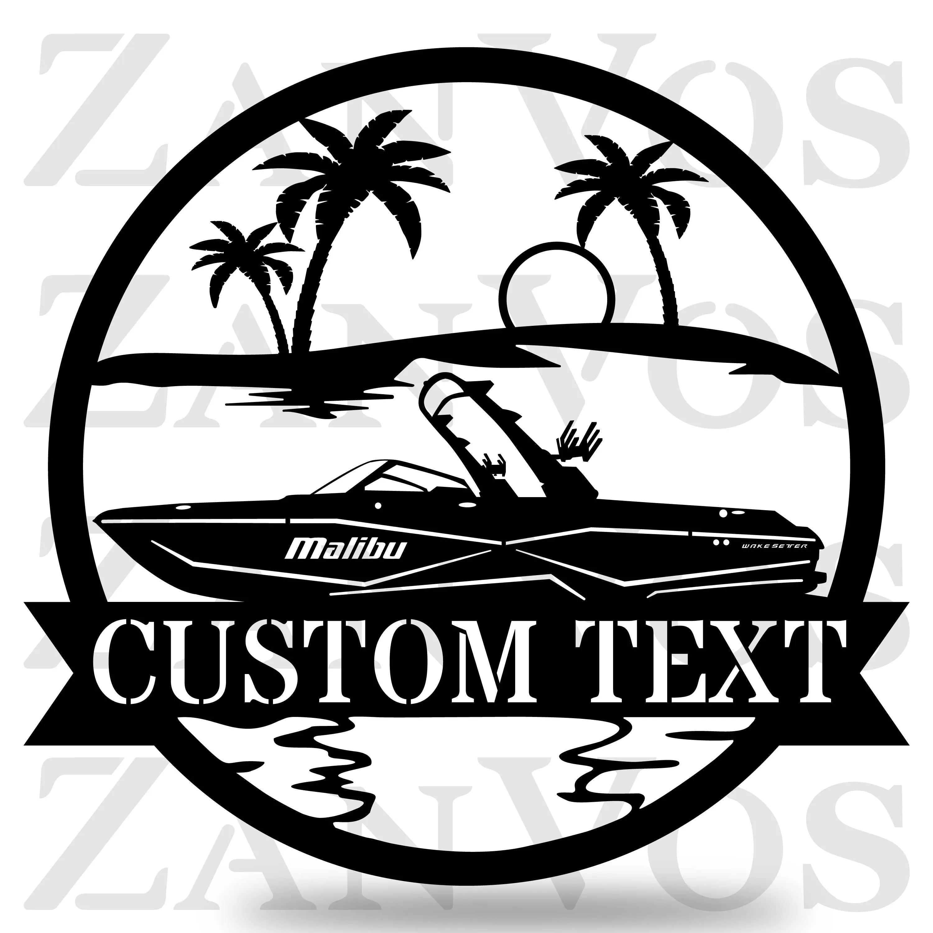 Wake Boat Monogram