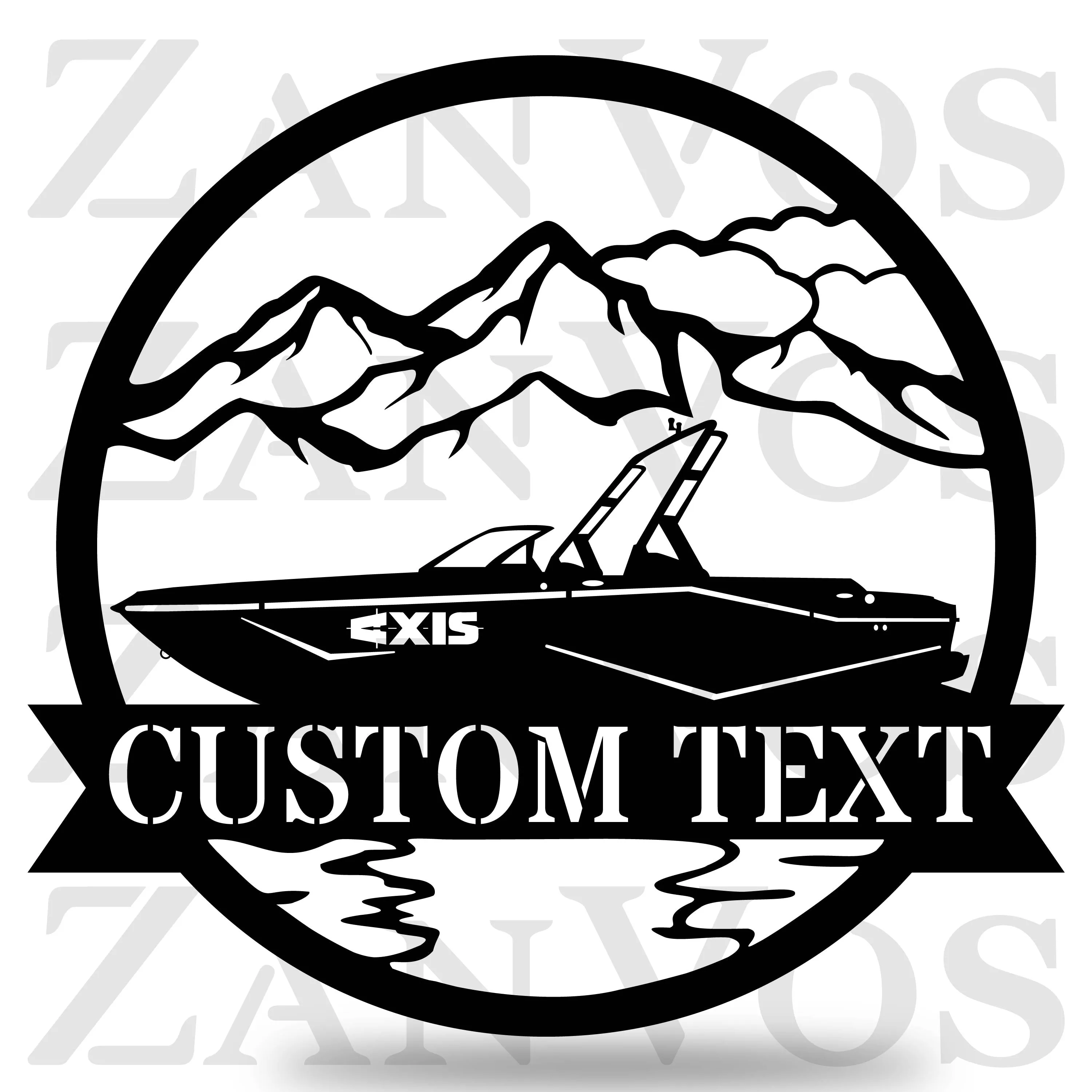 Wake Boat Monogram