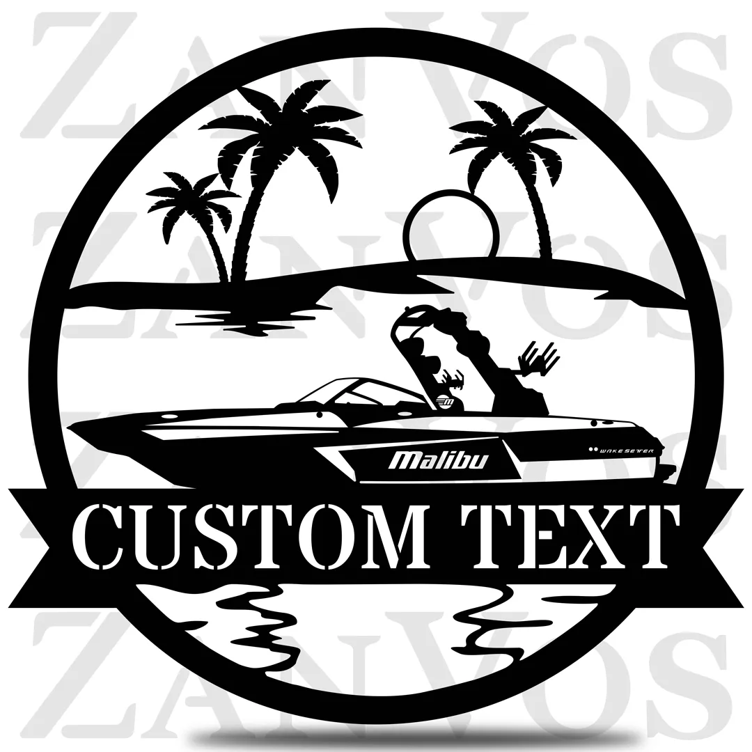 Wake Boat Monogram