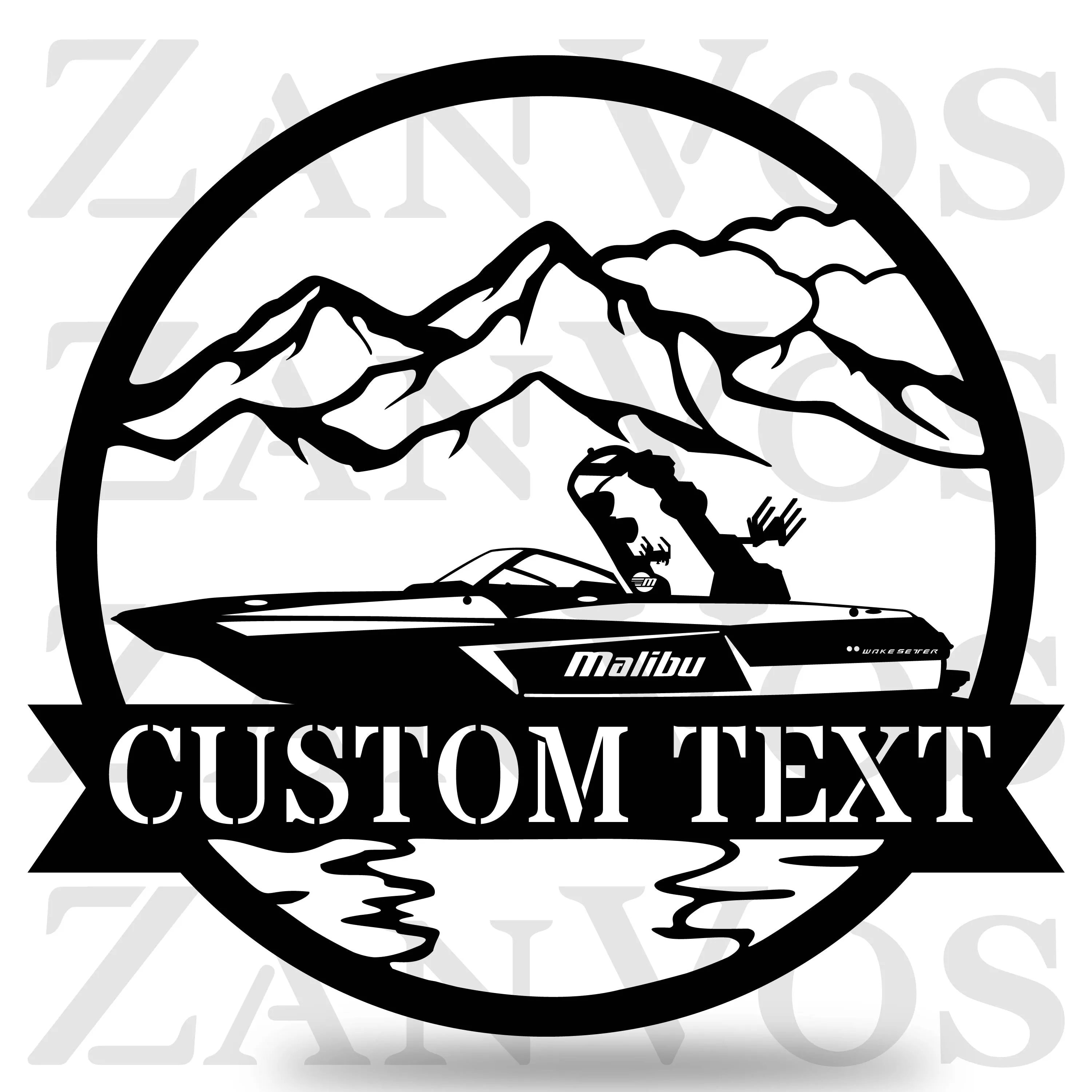 Wake Boat Monogram