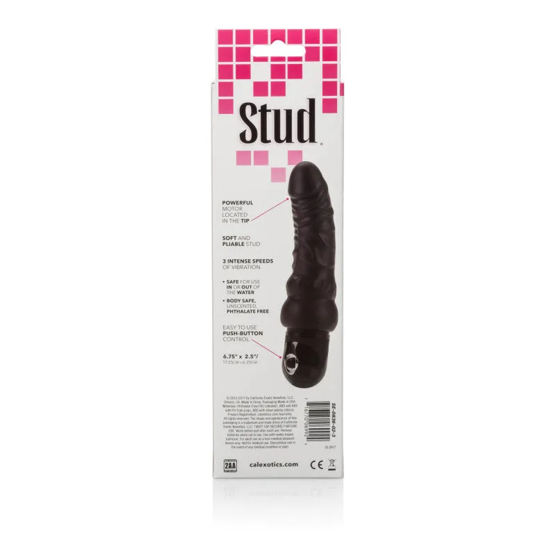 Waterproof Power Stud Curvy Dong - Black