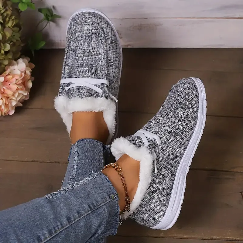 Women's Classic Slip-On Vegan Leather Sneakers with Plush Lining | Perfect for Everyday Wear
