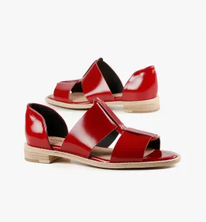 Women's Fishy D'orsay Open Toe Loafer In Red