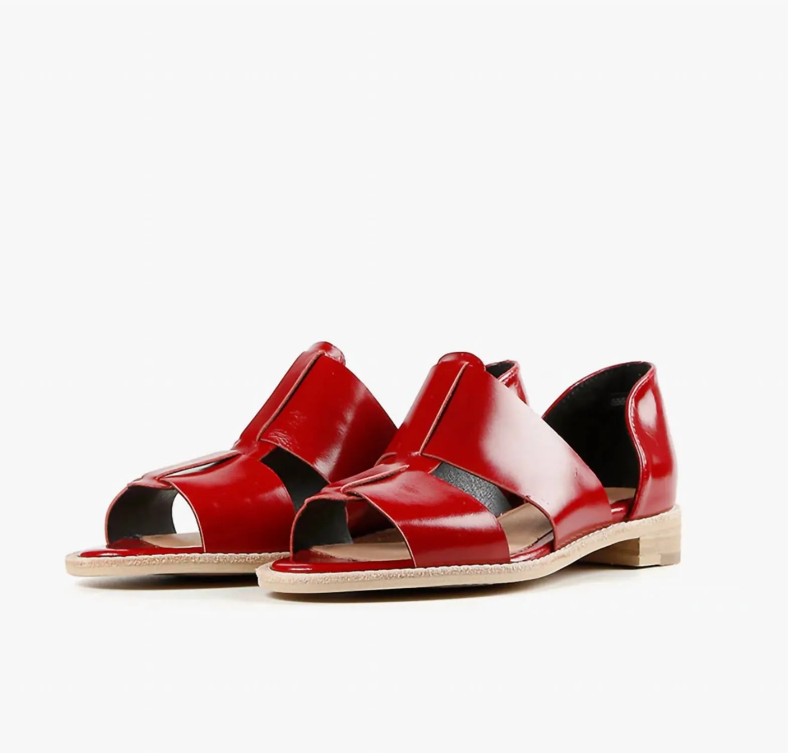 Women's Fishy D'orsay Open Toe Loafer In Red