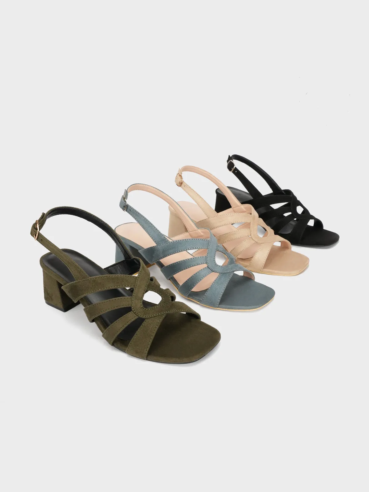 Womens "ARIEL" Comfy Block Heel Sandals