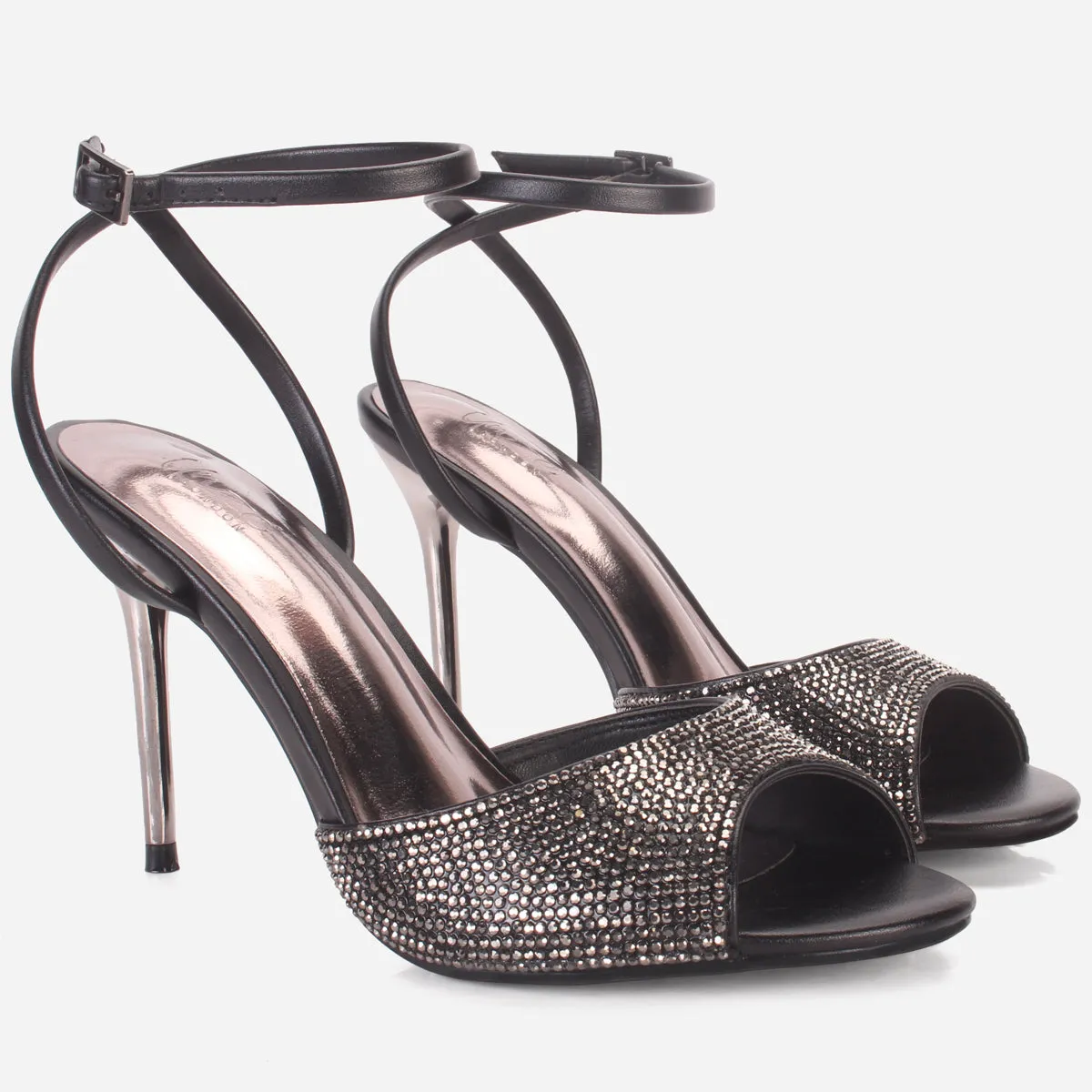 Women's "BILLAROS" Shimmery Stiletto Evening Sandals