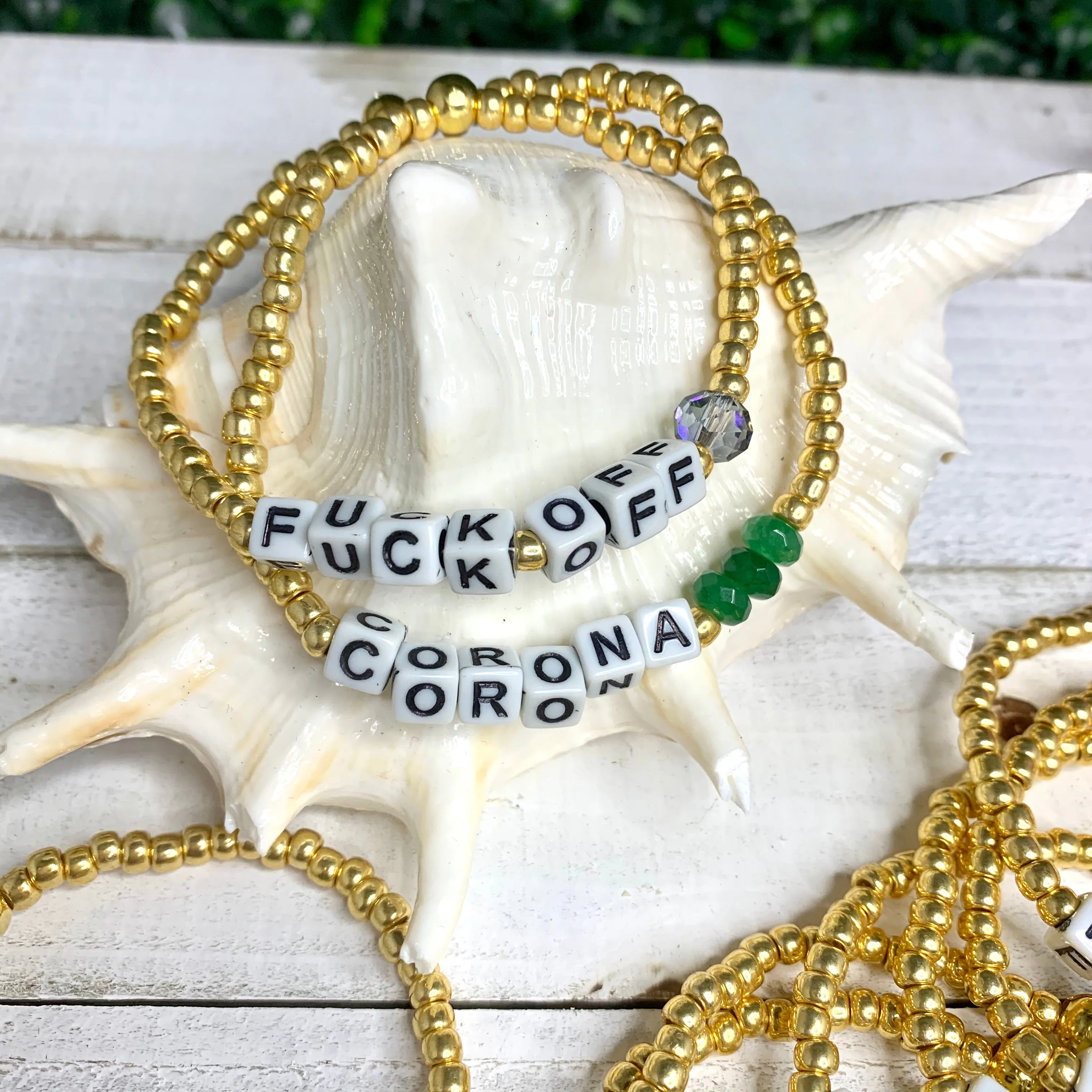 Words Stretchy Bracelets 430-01 | Erika Williner Designs