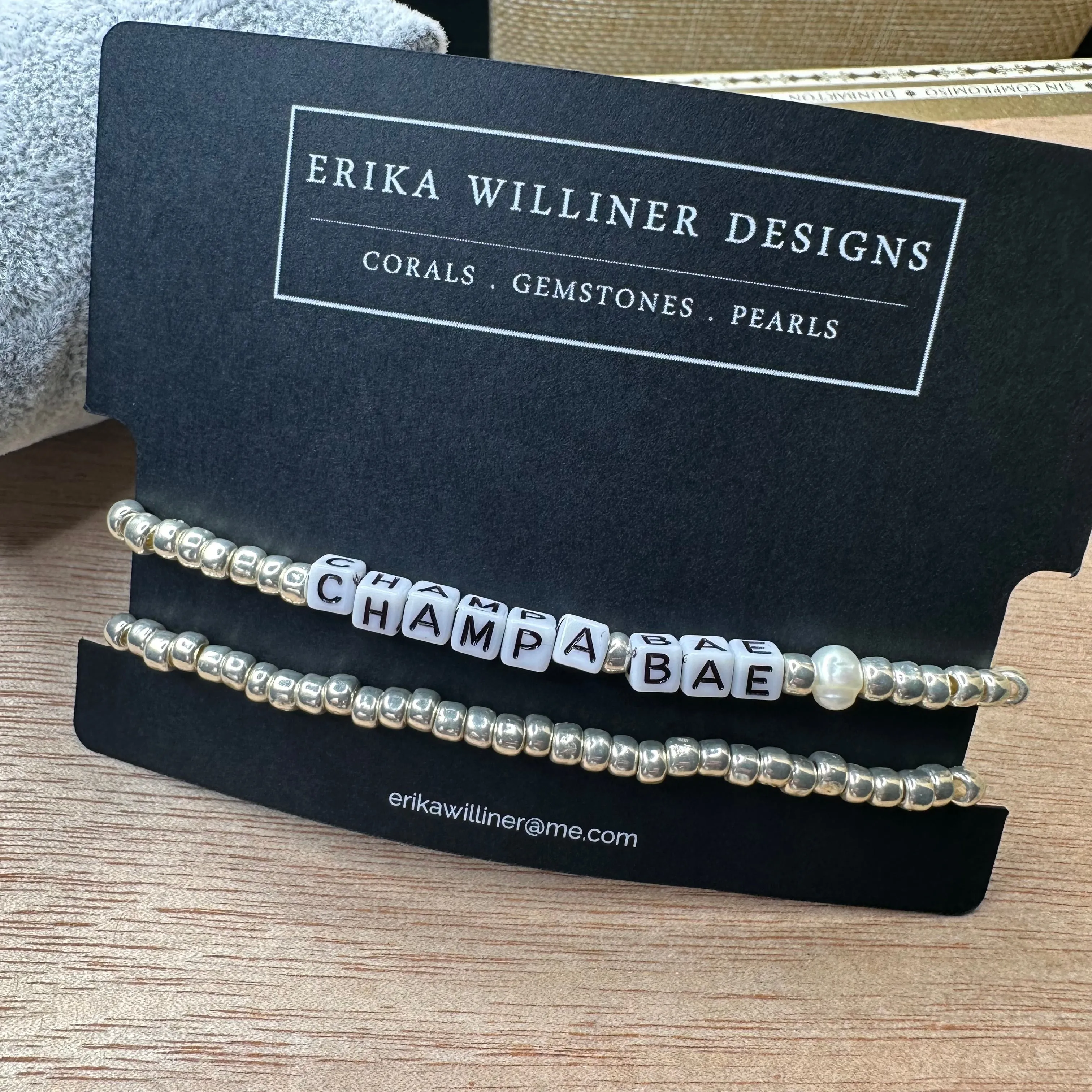 Words Stretchy Bracelets 430-01 | Erika Williner Designs