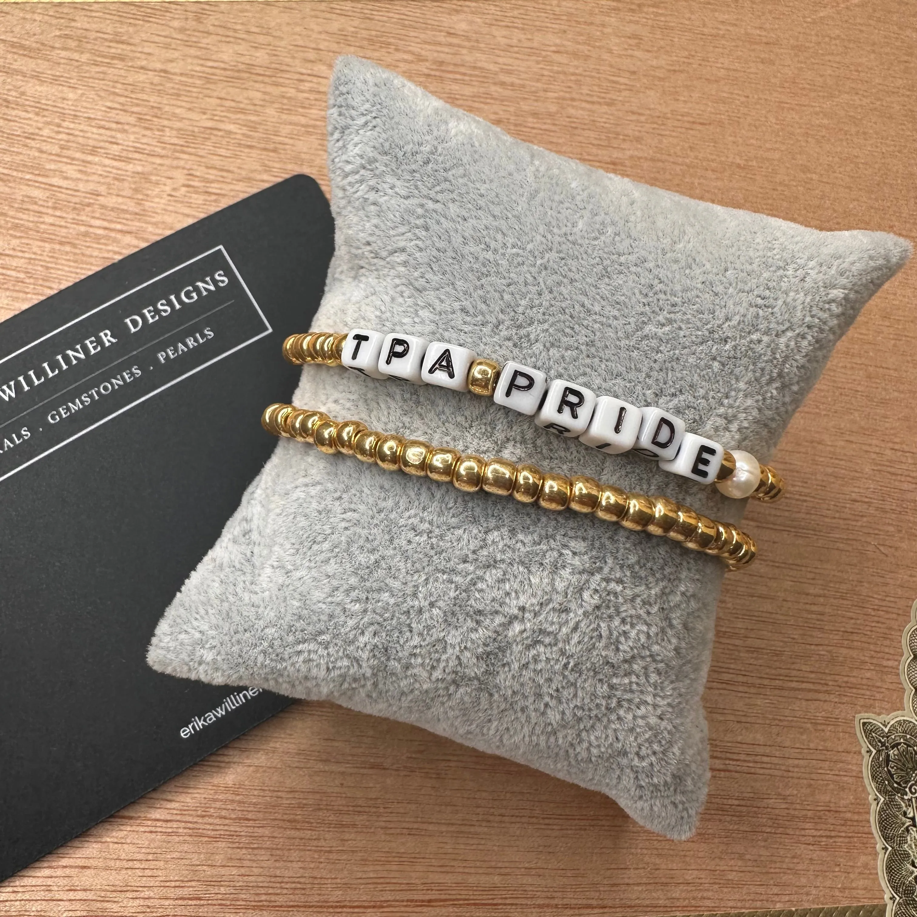 Words Stretchy Bracelets 430-01 | Erika Williner Designs
