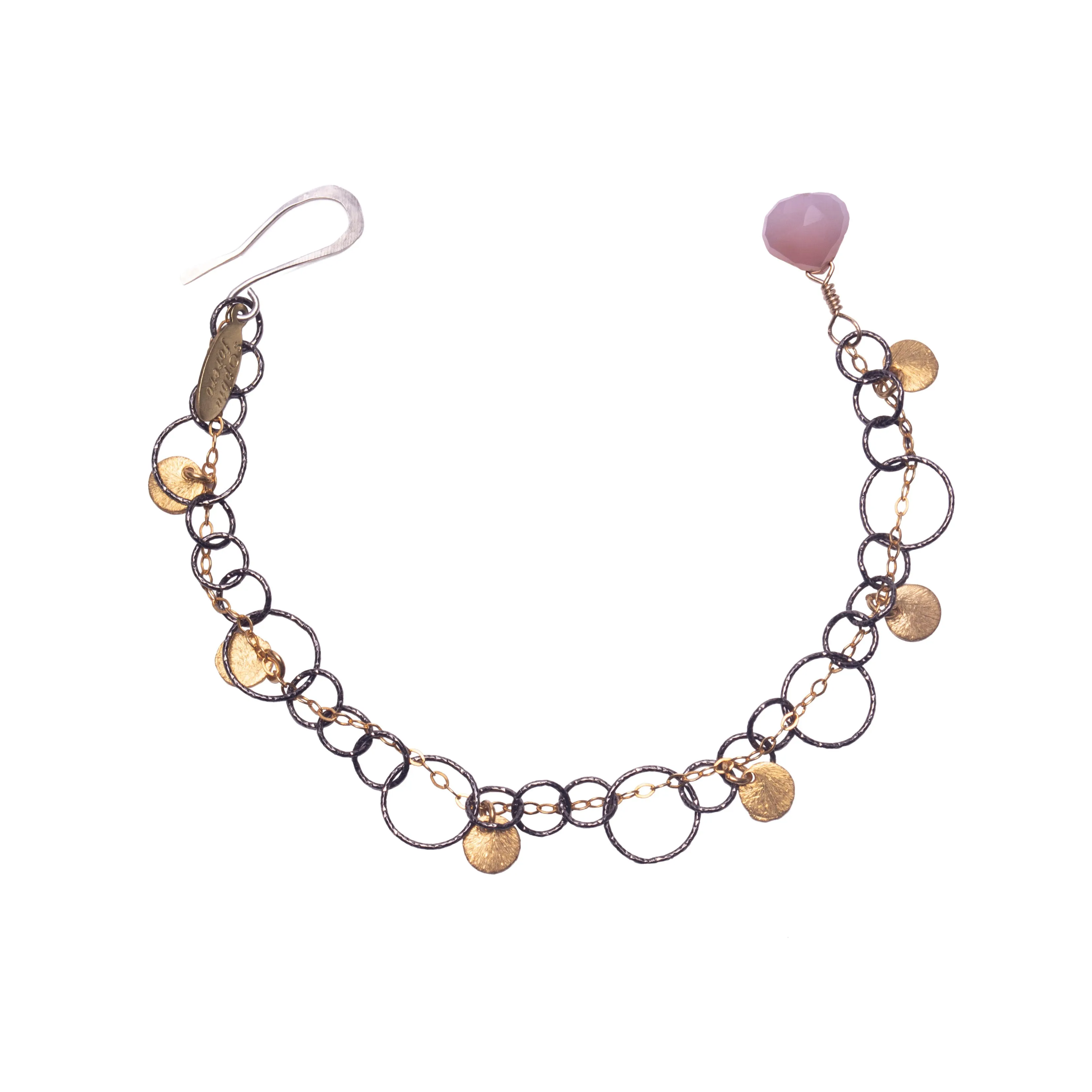Woven Chain Bracelet with Sapphire