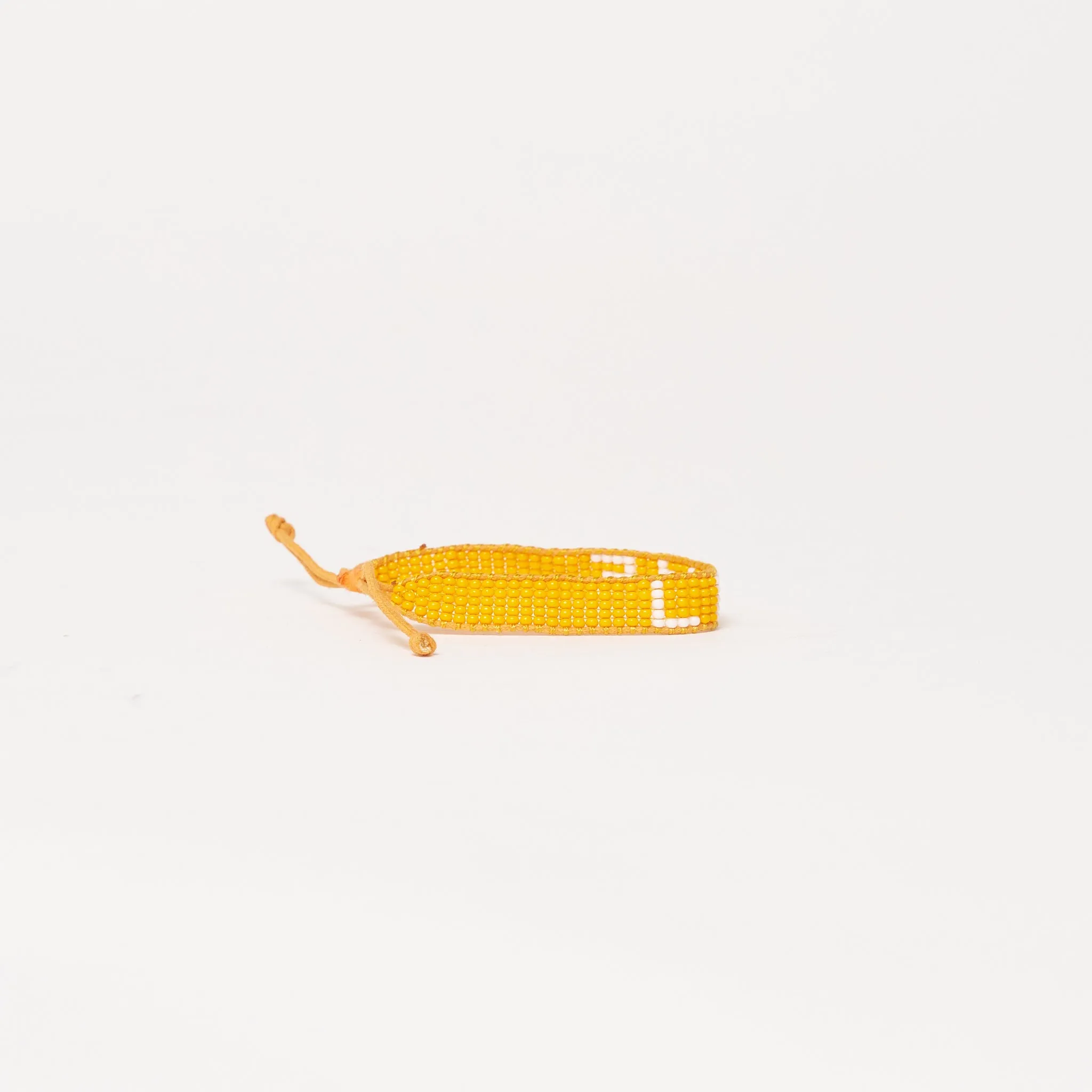 Woven LOVE Bracelet - Orange/White