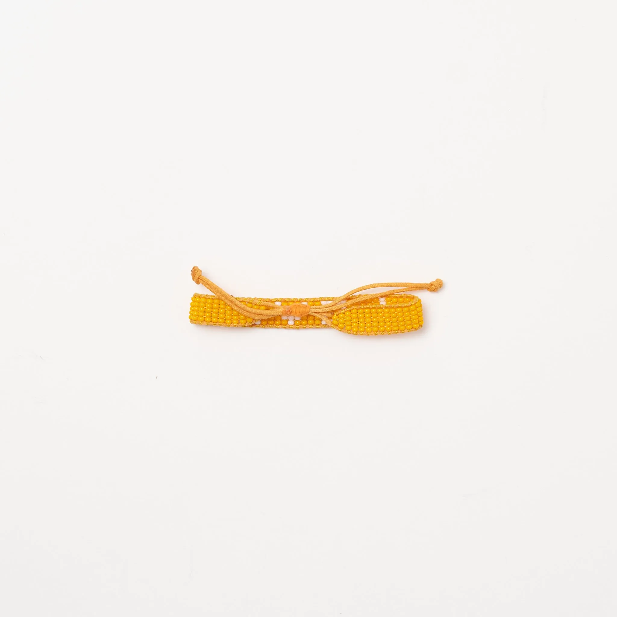 Woven LOVE Bracelet - Orange/White